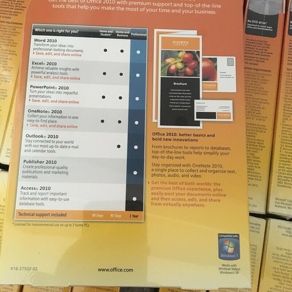 MS Office Professional 2010,Full,Windows,32/64-bit W/CD&Key 6/PC - Picture 3 of 4